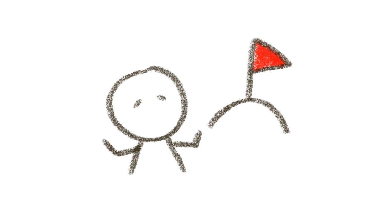 真面目な頑張り屋さん・ゴール・目標・達成・サイン